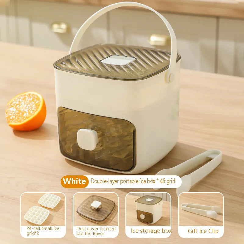 ChillPress™ Ice Cube Maker — 48 Cubes, One-Flip Release