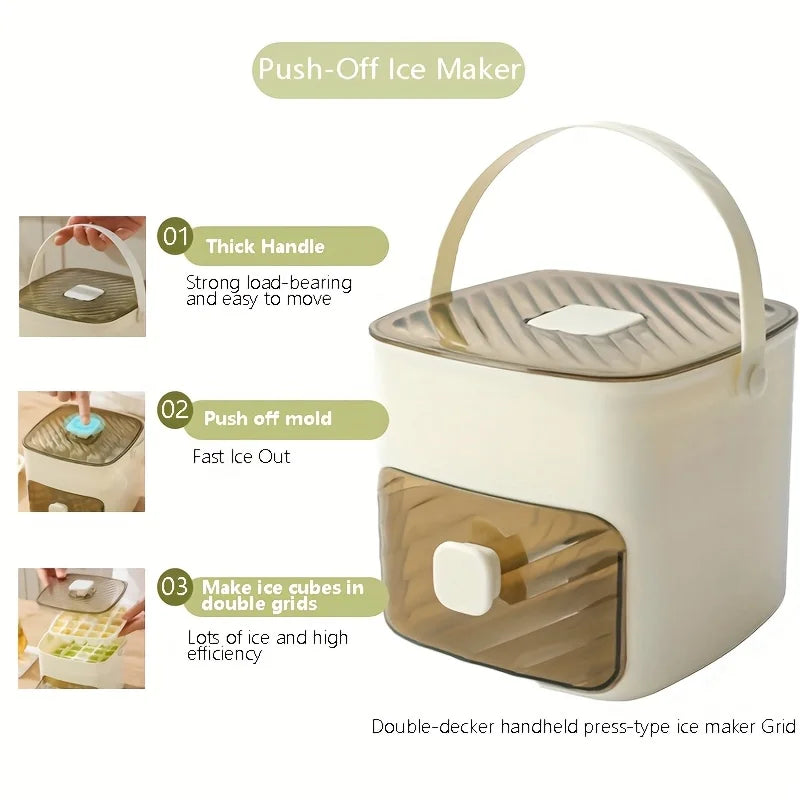 ChillPress™ Ice Cube Maker — 48 Cubes, One-Flip Release