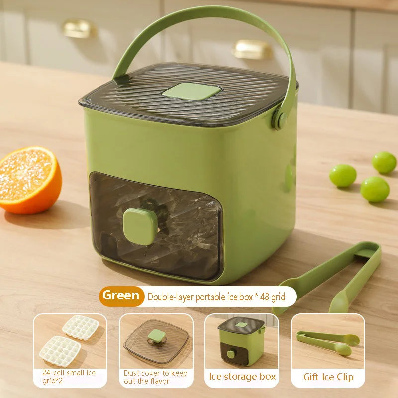 ChillPress™ Ice Cube Maker — 48 Cubes, One-Flip Release