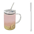 Glass Tumbler with Straw & Lid
